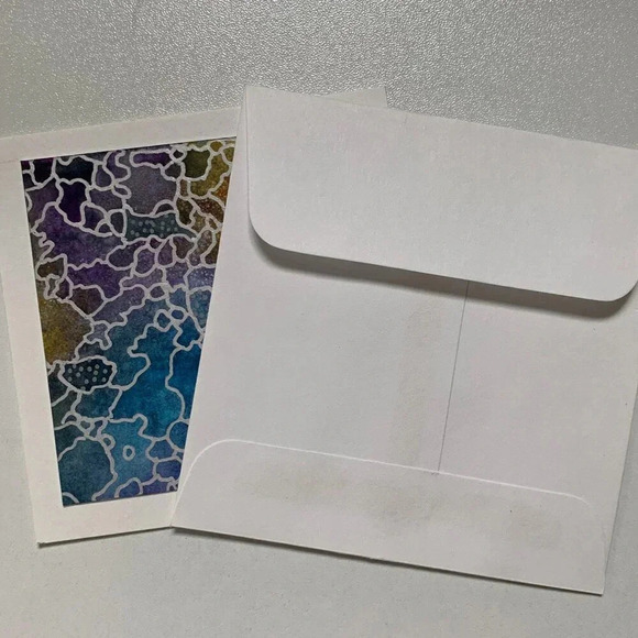 Original Handmade Abstract Watercolor Card Set - 6 Unique Blank Note Cards OOAK - Picture 4 of 14